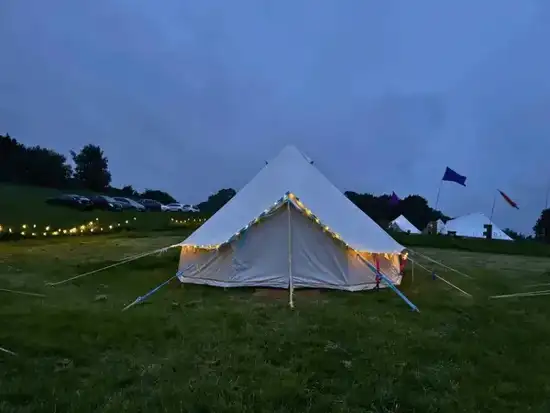 Decorated Bell Tent at Fairmead Farm