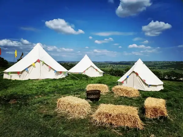 Bell Tents with Valley Views - Group Getaway at Fairmead Farm