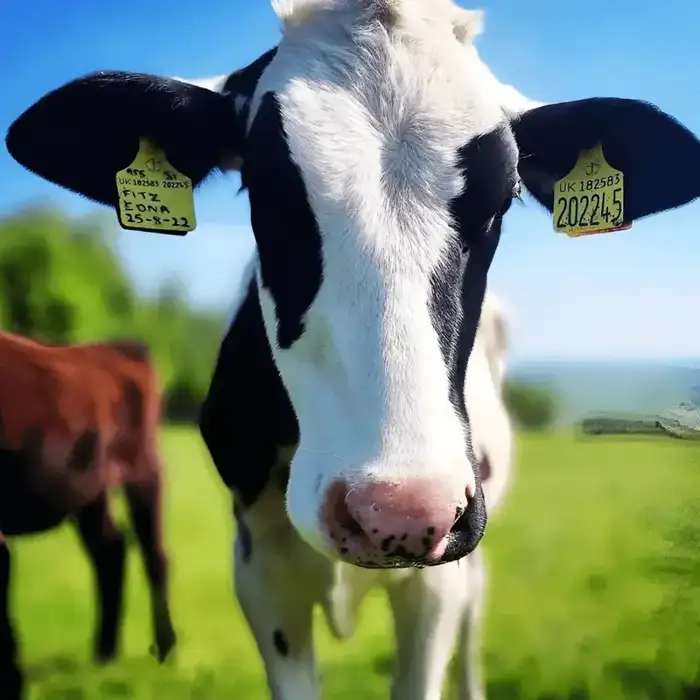 Cow on the farm at Fairmead Farm Glamping